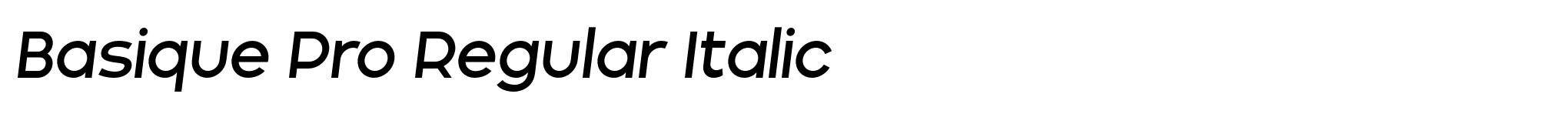 Basique Pro Regular Italic image